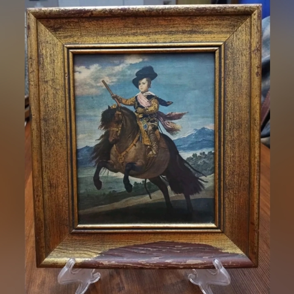 SOLD***Prince Baltasar Carlos On Horseback Framed Canvas RePrint